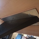 Table Hêtre massif et pied double croix en frêne