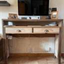 Bureau gigogne en chêne et noyer
