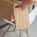 Support d'ampoules (partie haute) en chêne