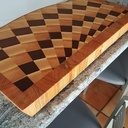 Planche à découper en bois de bout, effet Rayon