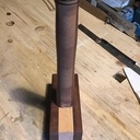 Un maillet en bois de récupération