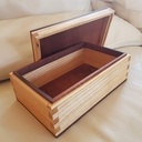 Boîte frêne et acajou