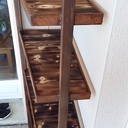 Étagère bois brûlé