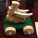 Lapin en bois à tirer pour enfant