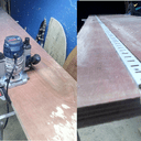 Armoire d'angle, en CP cintré