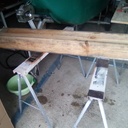 Escalier en frêne avec plat forme