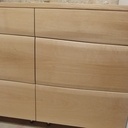 Meuble en chene et mela blanc