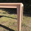 Grande table de salle à manger en chêne rouge