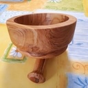 Mortier et pilon en bois de cerisier