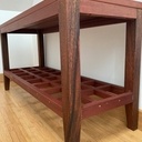 Banc de salle de bain en lames de terrasse