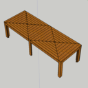 Voici mon projet pour une table de jardin