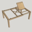 Une table carrée extensible