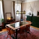 Table salle à manger - Sapin Huilé & Marbre