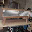 Meuble à chaussures design en hêtre massif