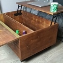 Table basse relevable style indus