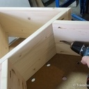 Un sapin de Noël en bois