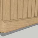 Porte massive isolée