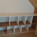 Bibliothèque sous rampant