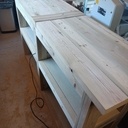 Bahuts styles industriel en bois de récupération