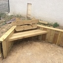 Banquette bois traité