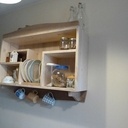 Petit vaisselier mural contemporain