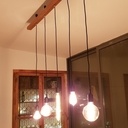 Support d'ampoules (partie haute) en chêne