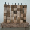 Jeu Puissance 4 en merisier et peuplier chutes récupérées .