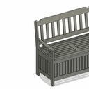 Banc-coffre en frêne pour mon fils