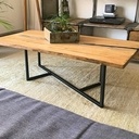 Table basse épicéa / époxy