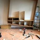 vrai montage (après changement de la couleur du mur qui ne rendait pas bien avec les planches)