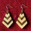 Boucles d'oreilles en Noyer et en Erable