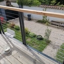 Terrasse sur pilotis métal et bois