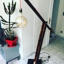 Lampe Bois de recup d'autres projet / Palettes brulées