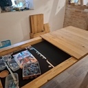 Rangement pour plateau de table de jeux + étagères