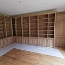 Bibliothèque ancienne chênes