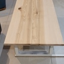 Table basse frêne et acier