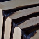 Tabouret "Racines" en bois sur-cyclé