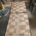 Planches à découper style drapeau à damier