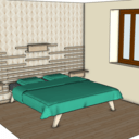 Lit type futon et décoration mural frenchcleat pour tables de nuit et autres déco