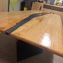 Table chêne epoxy
