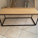 Table basse bois et métal