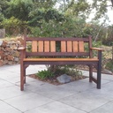 Banc de jardin bicolore