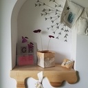 Deux Tablettes En Frêne Coulant