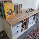 Meuble rangement et assise chambre enfants