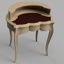 Bureau Louis XV - Pieds couteau 6 faces