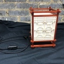 Lampe japonaise kumiko à assemblage chidori