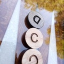 Jeu de backgammon en orme galeux et epoxy