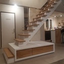 Escalier double limons crémaillère