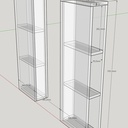 Rangement Derrière Commode Bébé (transformable en étagère de bureau)