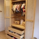 Garde robe en frêne pour Élise ...